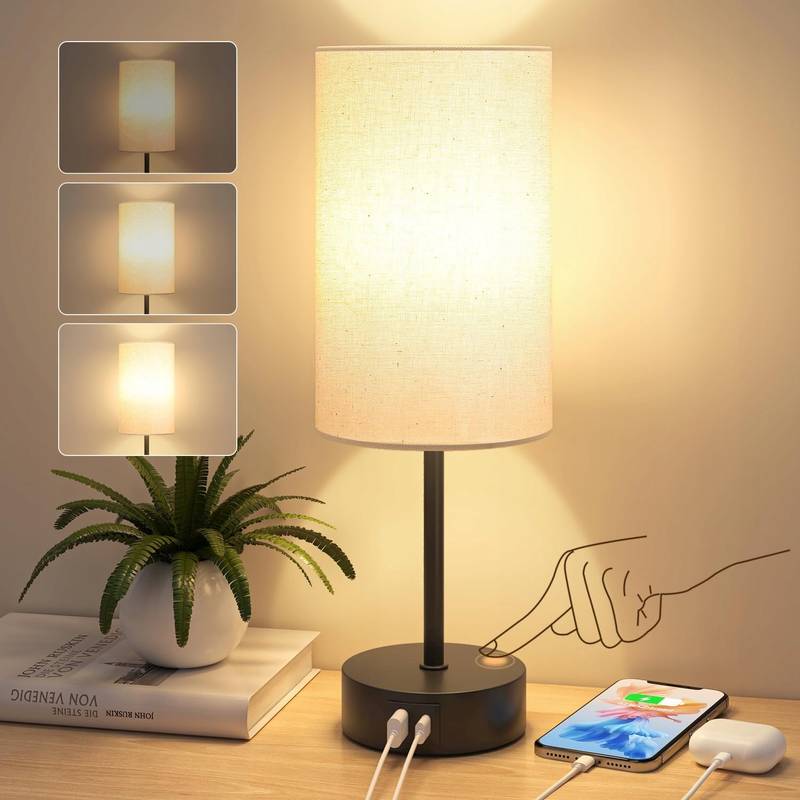 Zdjęcie: Lampka nocna USB-A USB-C dotykowa 3-drożna LED ochrona oczu STANBOW