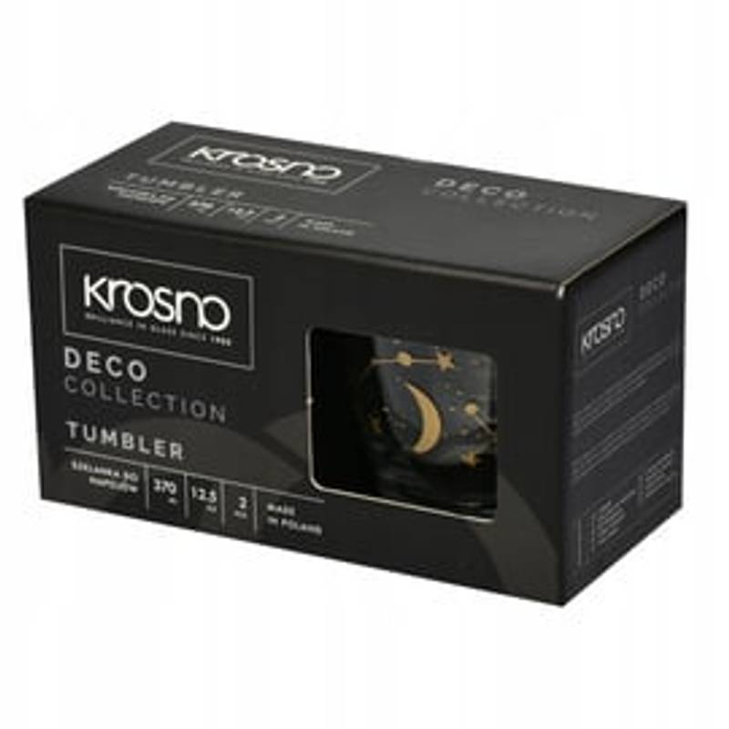 Zestaw szklanek Krosno Deco Collection Tumbler z dekoracyjnym wzorem.